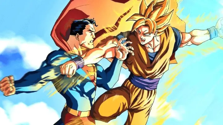 goku vs superman en una pelea ficticia